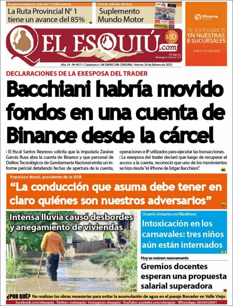 Portada de El Esquiu (Argentina)