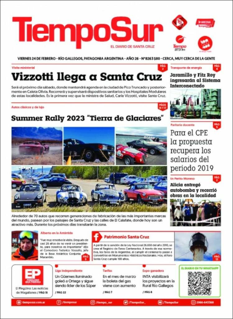 Portada de Tiempo Sur (Argentina)