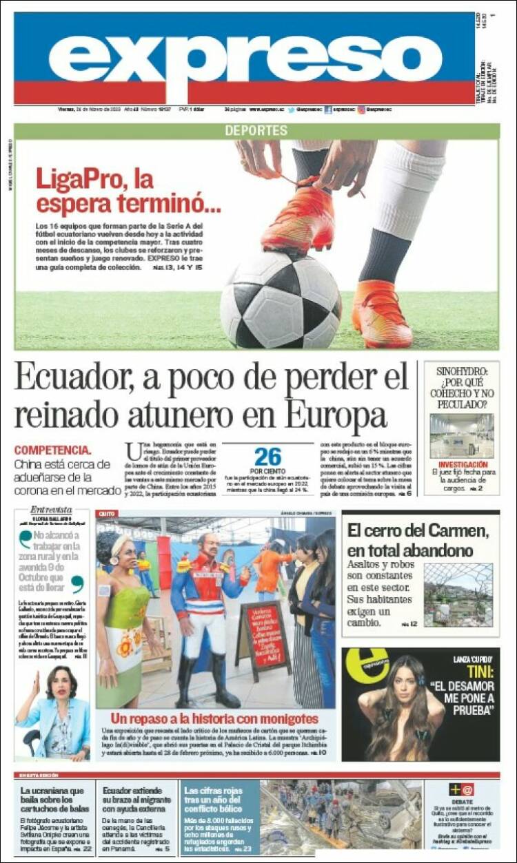 Portada de Expreso (Ecuador)