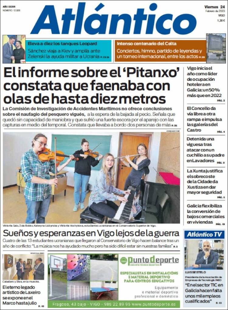 Portada de Atlántico Diario (Spain)