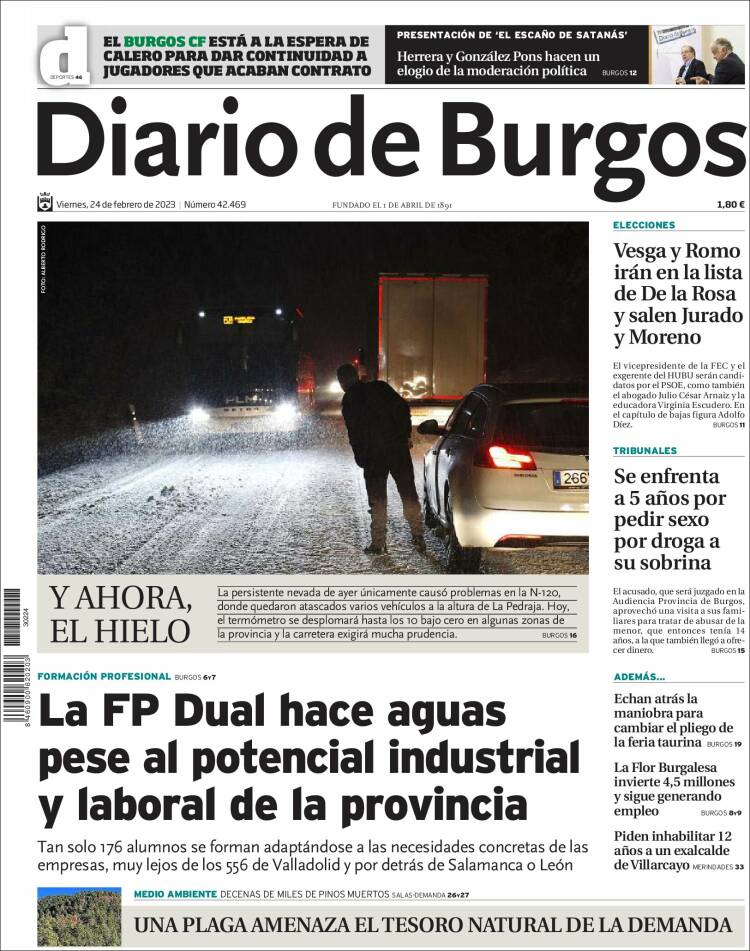 Portada de Diario de Burgos (Spain)