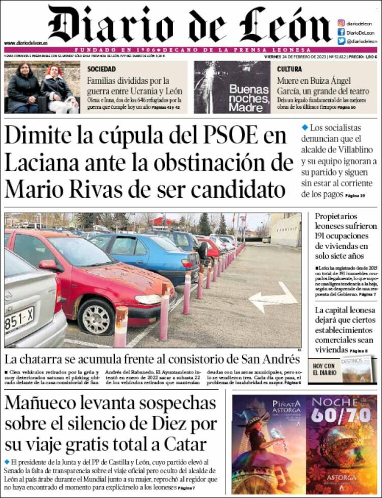 Portada de Diario de León (Spain)