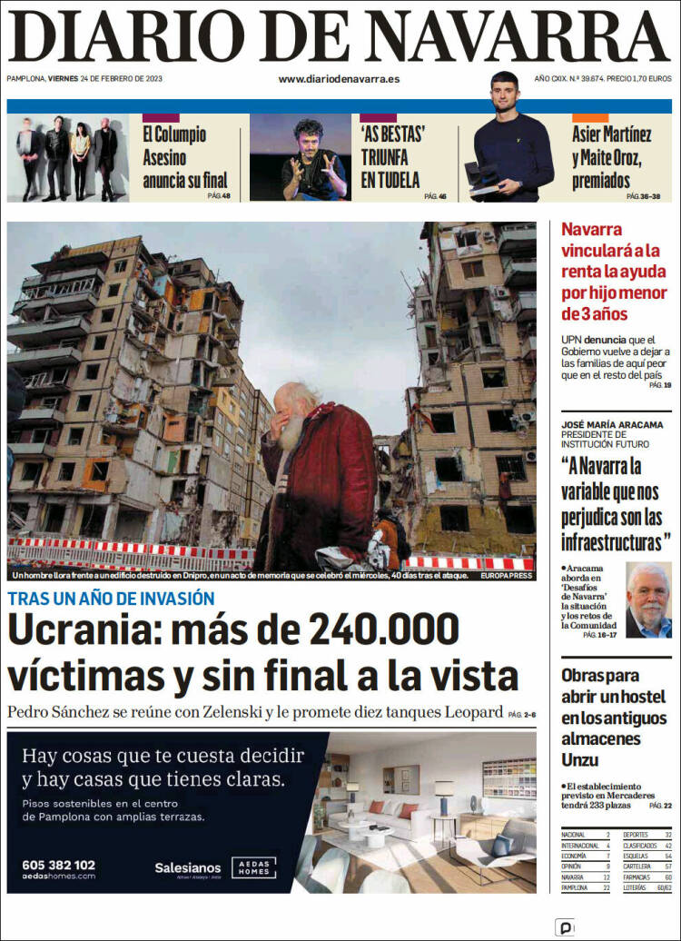 Portada de Diario de Navarra (Spain)