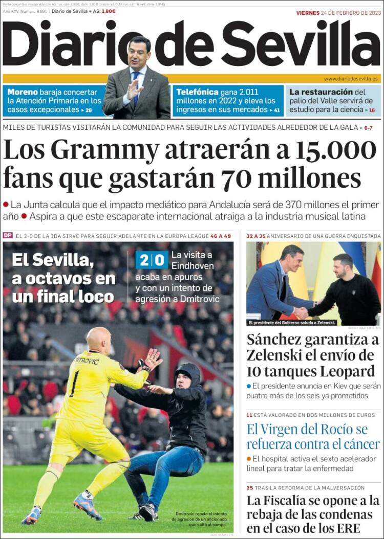 Portada de Diario de Sevilla (Spain)