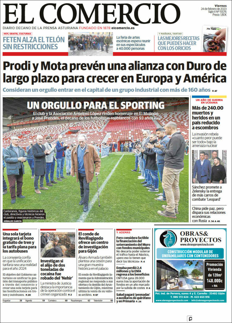 Portada de El Comercio - Gijón (Spain)