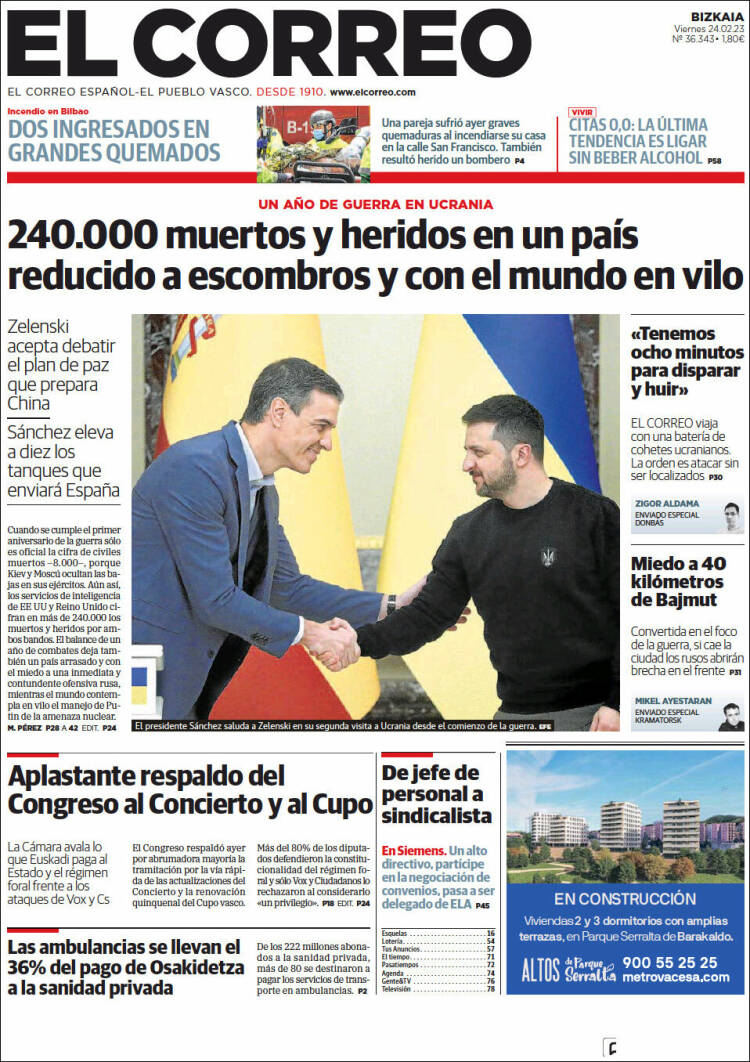 Portada de El Correo (Spain)