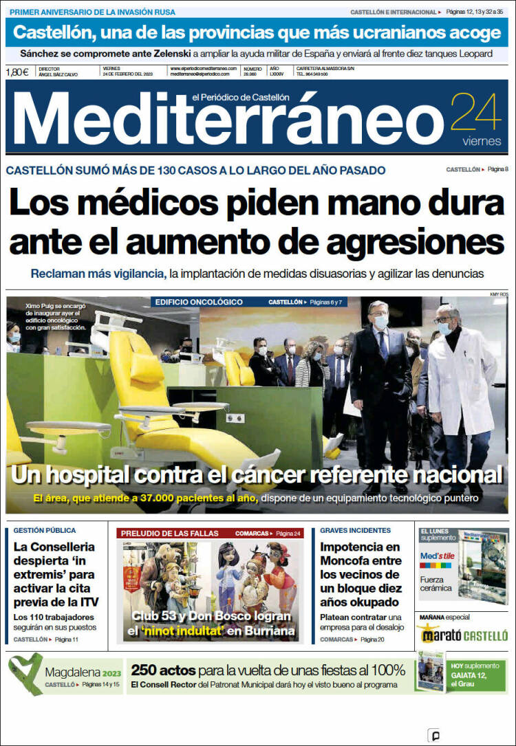 Portada de El Periódico Mediterraneo (Spain)