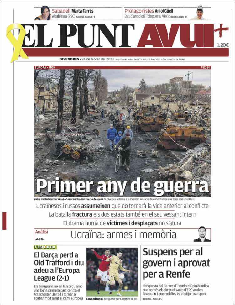 Portada de El Punt Avui (Spain)