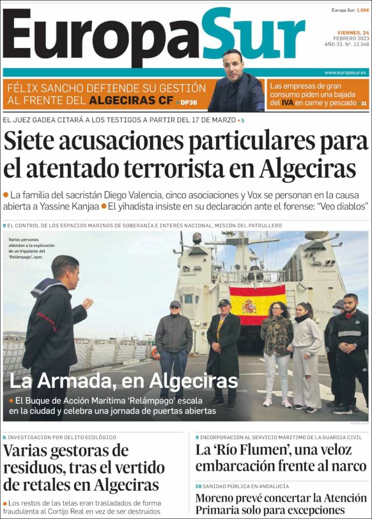 Portada de Europa Sur (Spain)