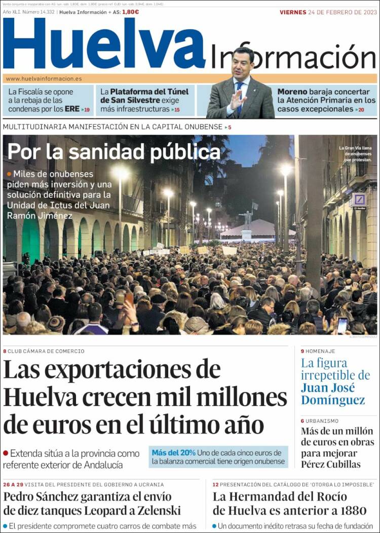 Portada de Huelva Información (Spain)