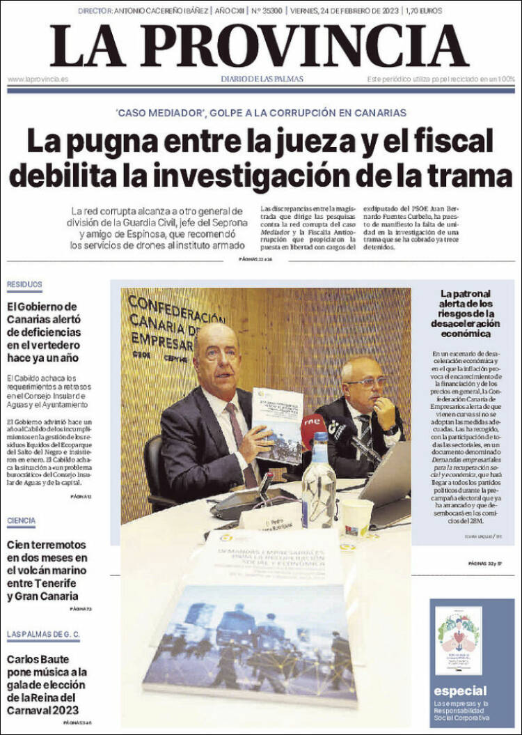 Portada de La Provincia (Spain)