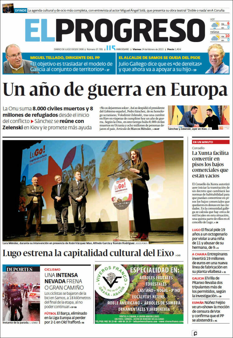 Portada de El Progreso (Spain)