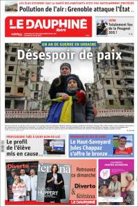 Portada de Le Dauphiné Libéré (France)