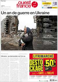 Portada de Ouest France (France)