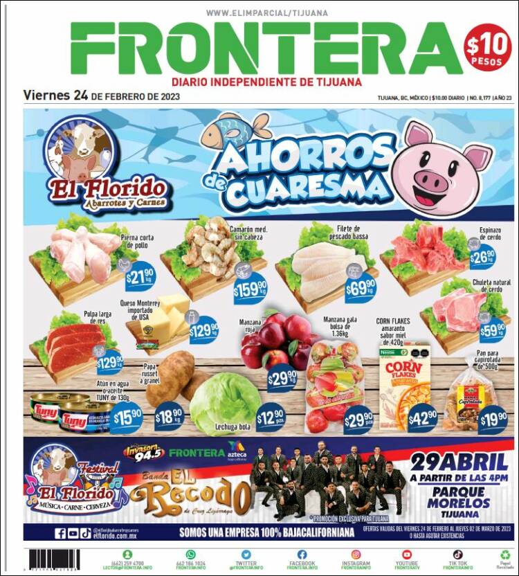 Portada de Frontera (México)