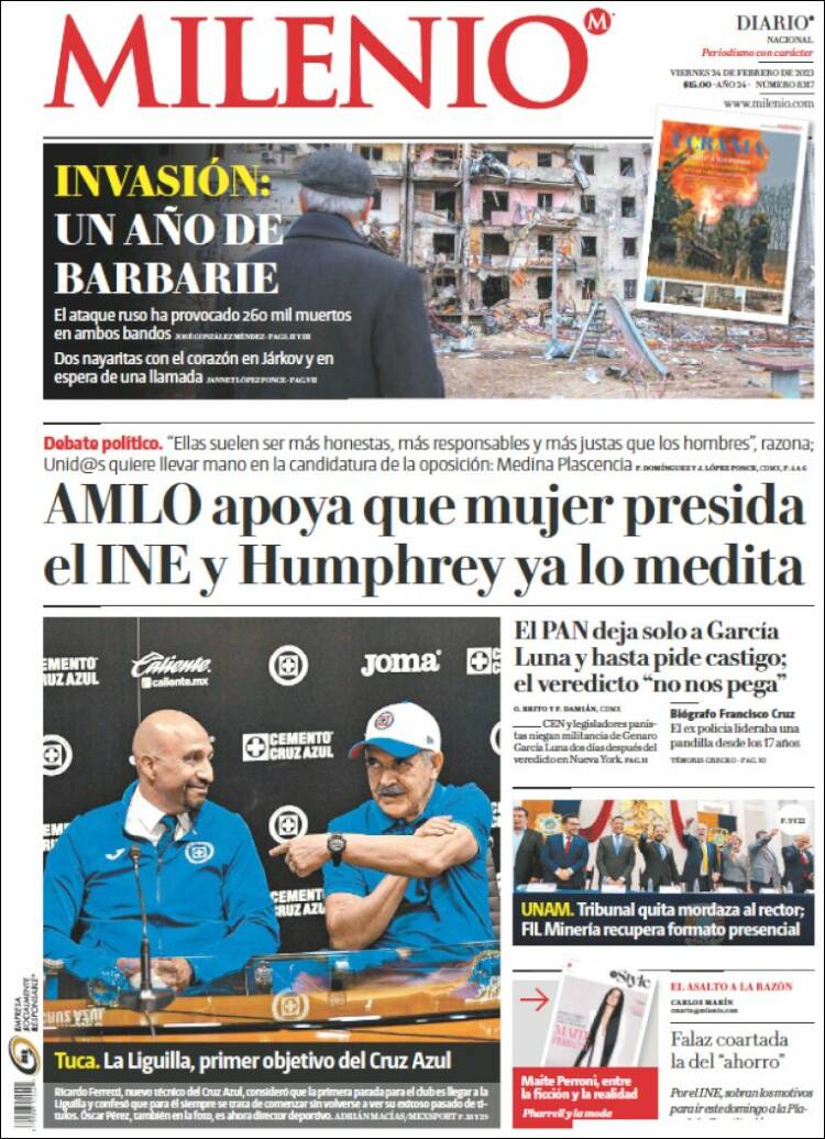 Portada de Milenio (México)