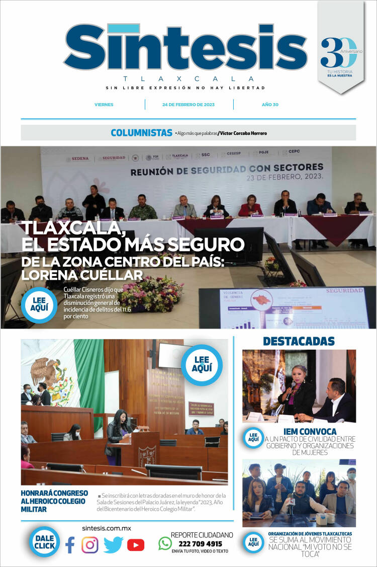 Portada de Síntesis de Tlaxcala (México)