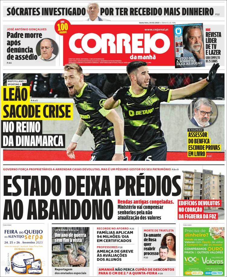 Portada de Correio da Manhã (Portugal)