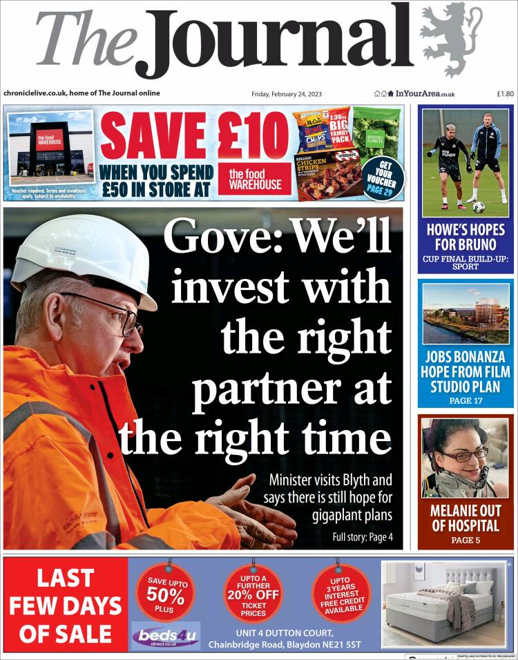 Portada de The Journal (Reino Unido)