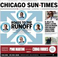 Portada de Chicago Sun-Times (USA)