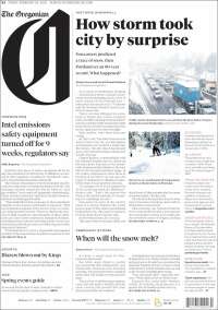 Portada de The Oregonian (USA)