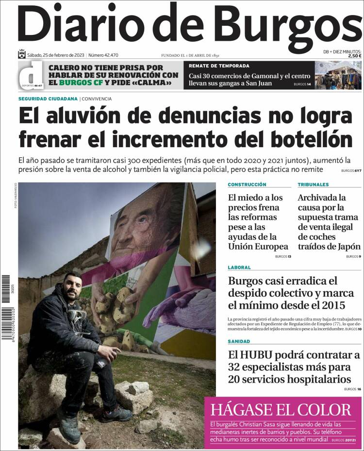 Portada de Diario de Burgos (España)