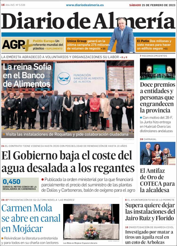 Portada de Diario de Almería (España)