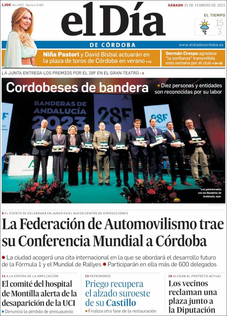 Portada de El Día de Córdoba (España)