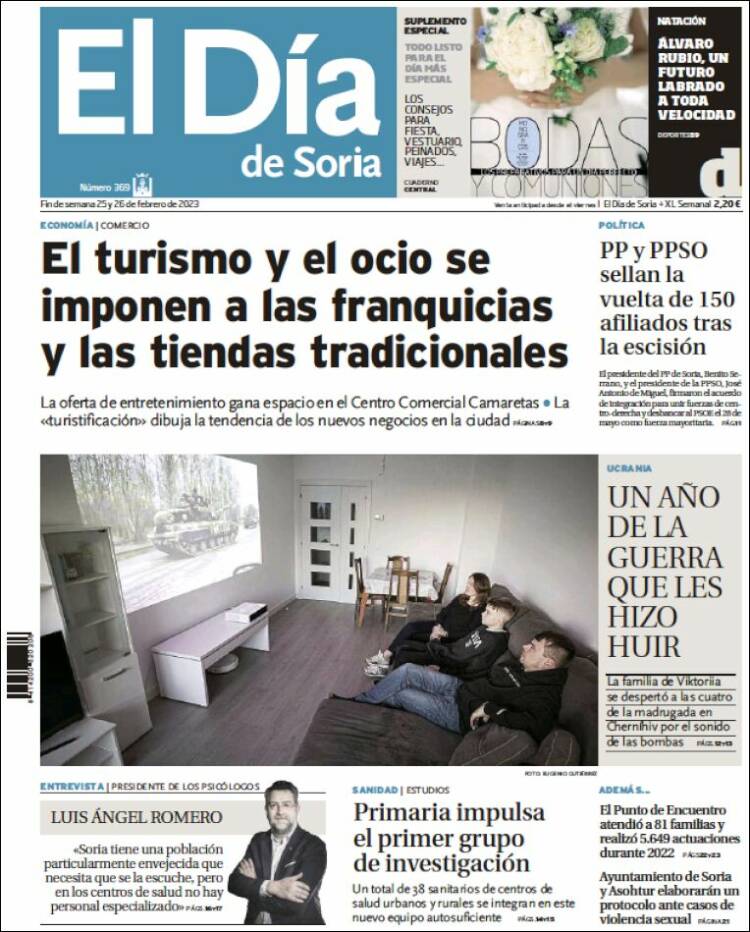 Portada de El Día de Soria (España)