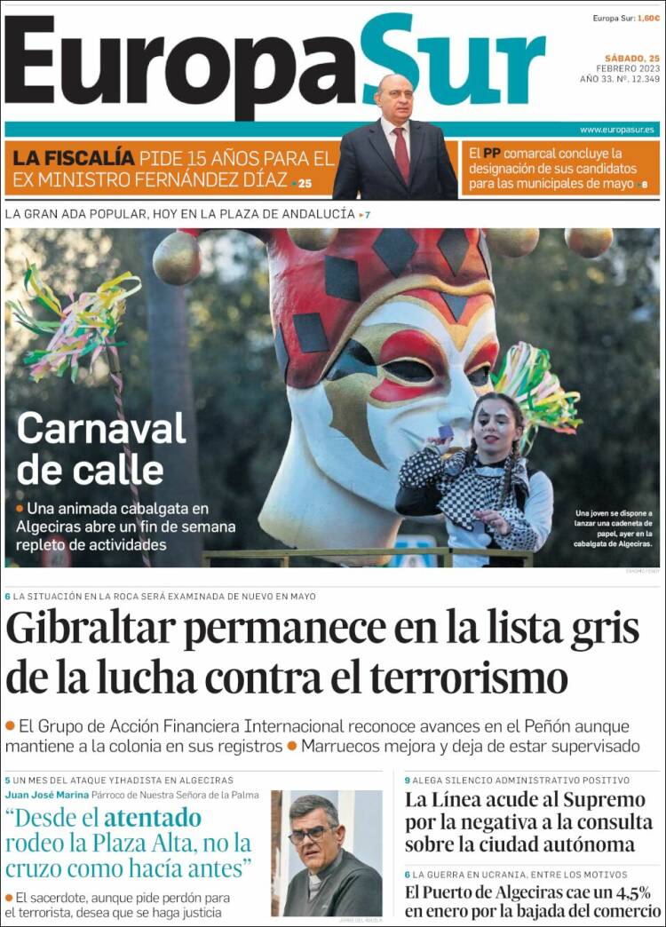 Portada de Europa Sur (España)