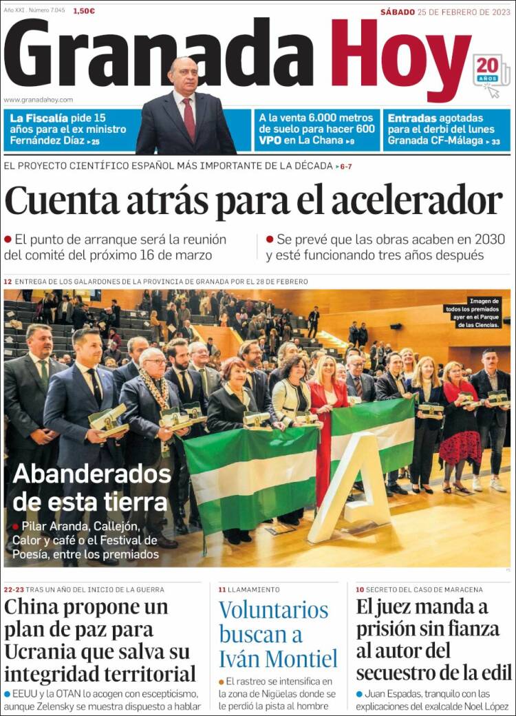 Portada de Granada Hoy (España)