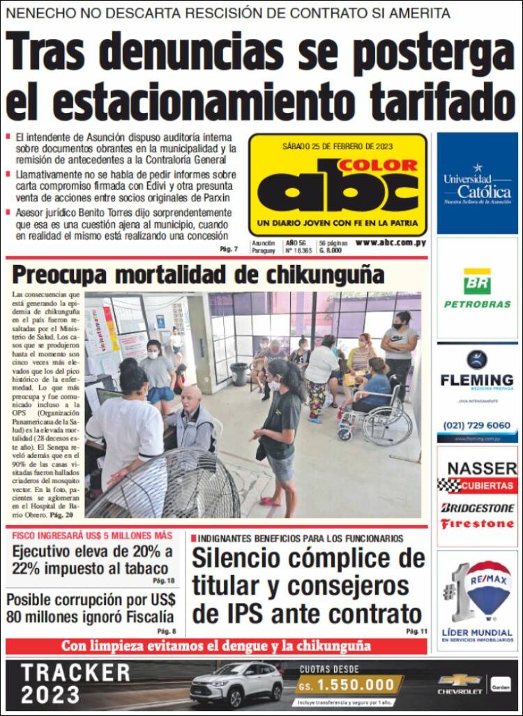 Portada de ABC Color (Paraguay)