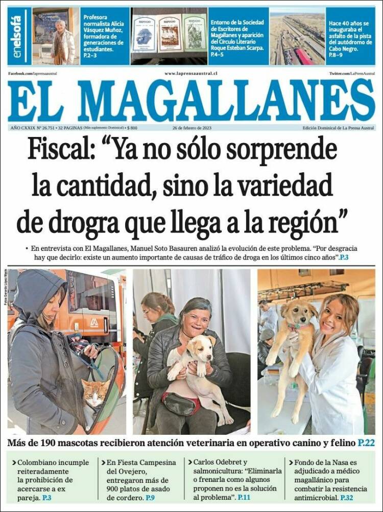 Portada de El Magallanes (Chile)