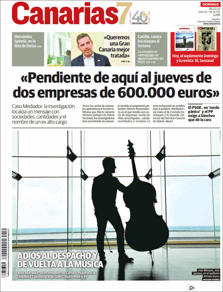Portada de Canarias 7 (Espagne)