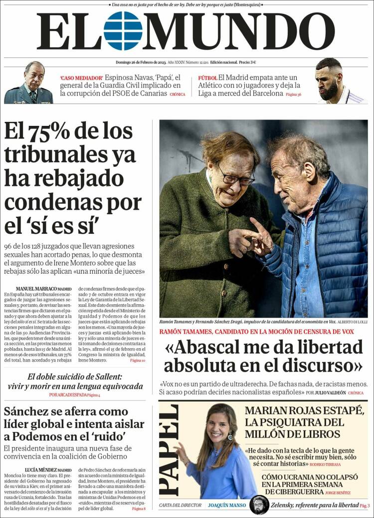 Periódico El Mundo (España). Periódicos de España. Toda la prensa de hoy.  Kiosko.net