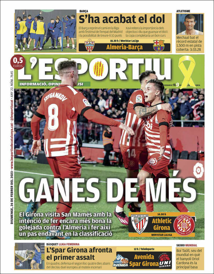 Portada de L'Esportiu : Girona (España)