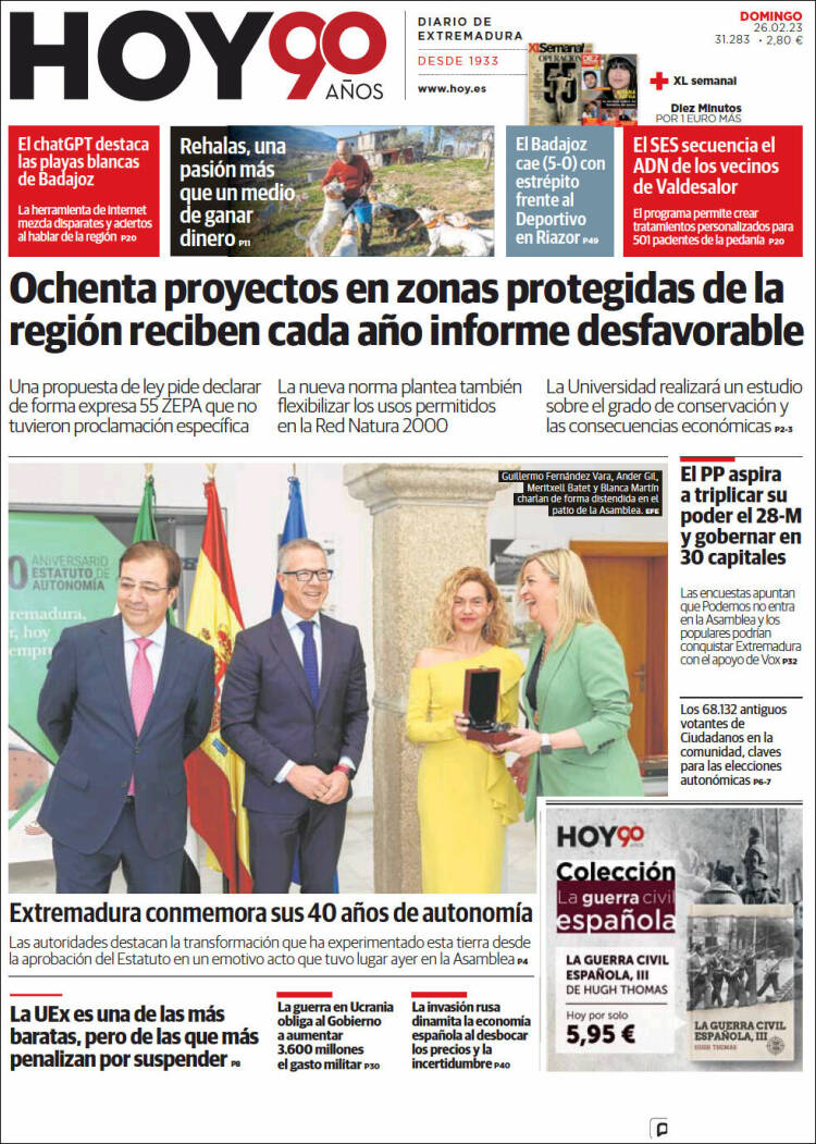Portada de Hoy - Caceres (España)