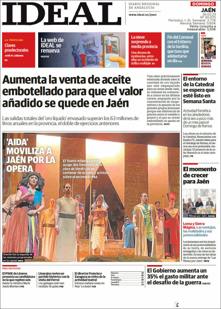 Portada de El Ideal de Jaén (España)