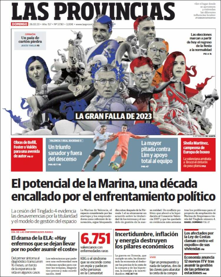 Portada de Las Provincias (España)