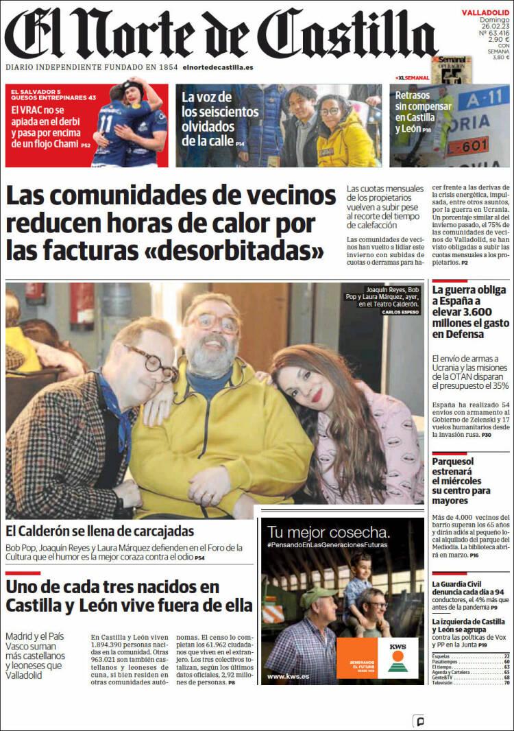 Portada de Norte de Castilla - Valladolid (España)