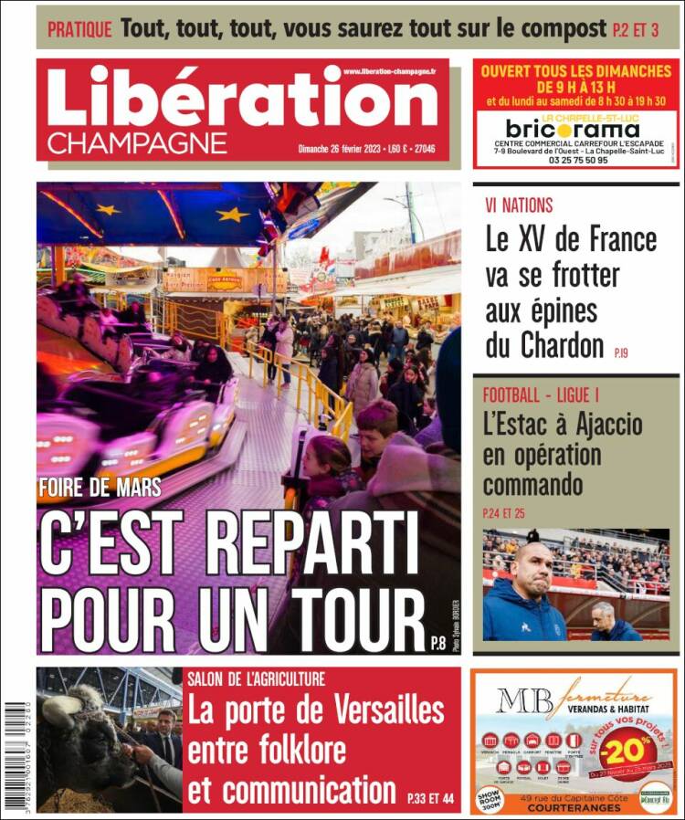 Portada de Libération Champagne (Francia)