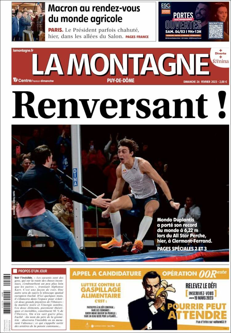 Portada de La Montagne (Francia)