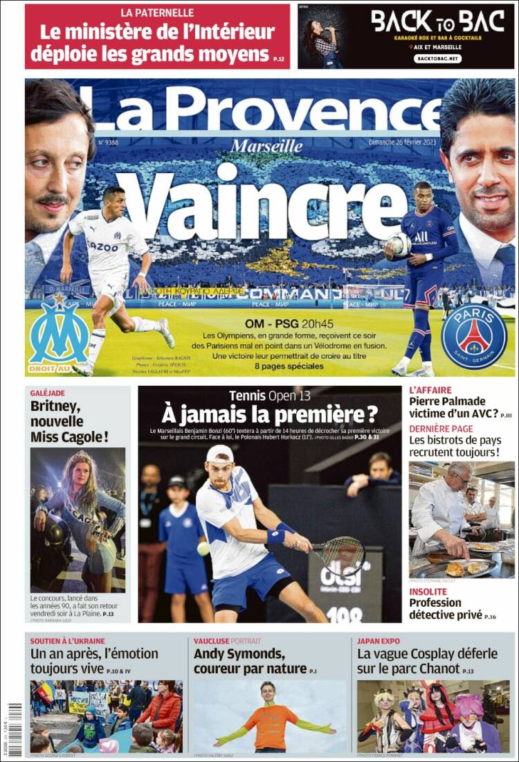 Portada de La Provence (Francia)