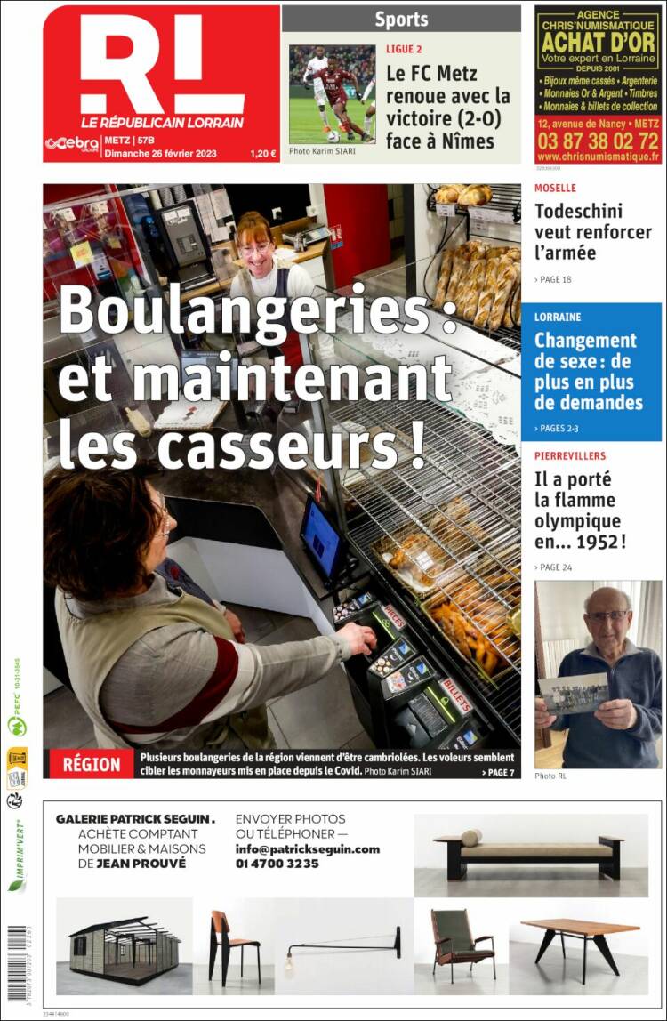 Portada de Le Republicain Lorrain (Francia)