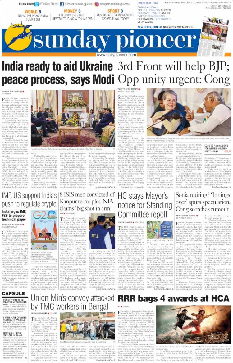 Portada de The Pioneer (Inde)