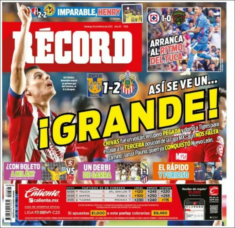 Portada de Record (México)