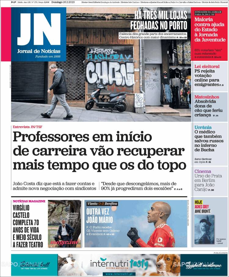 Portada de Jornal de Notícias (Portugal)