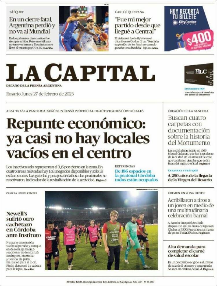 Portada de La Capital - Rosario (Argentina)