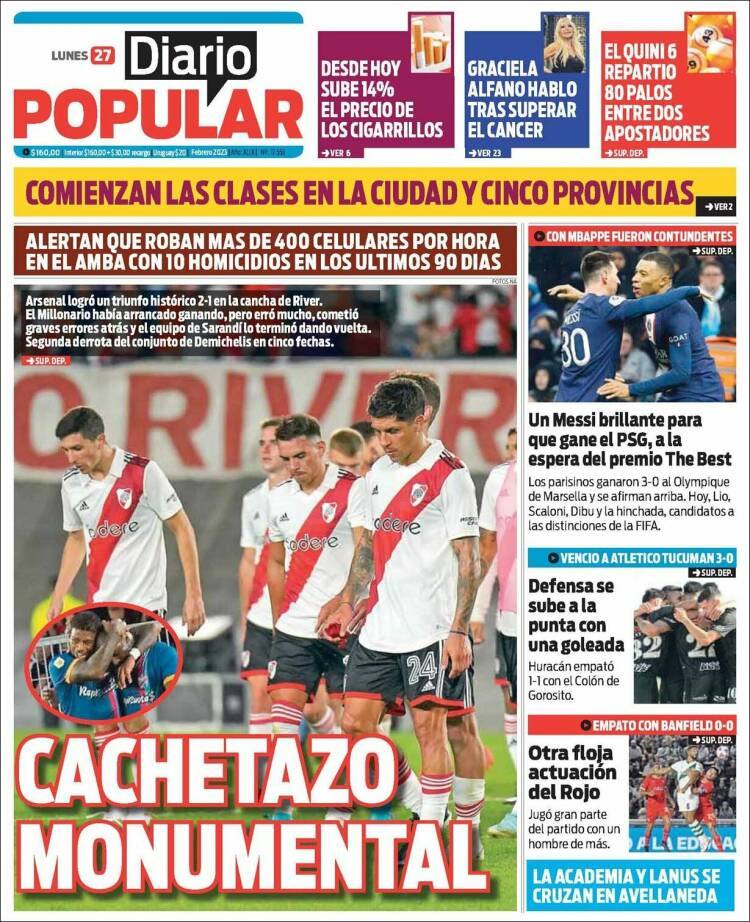 Portada de Diario Popular (Argentina)