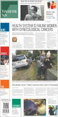 Portada de The Vancouver Sun (Canada)